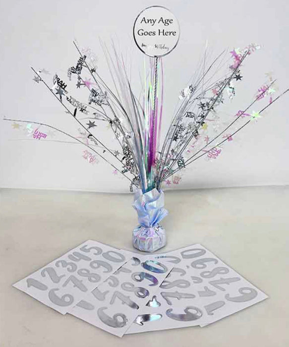 Personalised Balloon Weight Centrepiece -  Iridescent The Ultimate Balloon And Party Shop Cheltenham & Gloucester Balloons & Fancy Dress 
