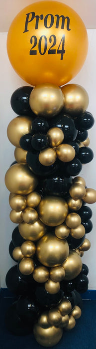 Large Prom Themed Balloon Column