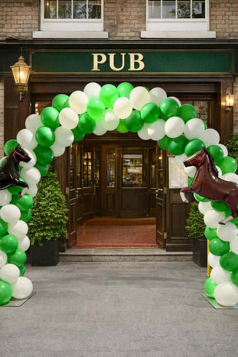 Themed Coloured Spiral Balloon Arch - Horse Racing The Ultimate Balloon And Party Shop Cheltenham & Gloucester Balloons & Fancy Dress 