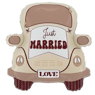 Just Married Vintage Car Balloon The Ultimate Balloon And Party Shop Cheltenham & Gloucester Balloons & Fancy Dress 