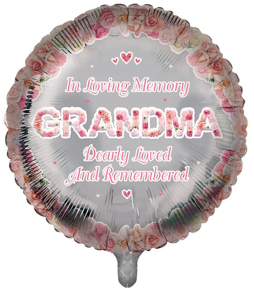 18” In Loving Memory Foil Balloon - Grandma The Ultimate Balloon And Party Shop Cheltenham & Gloucester Balloons & Fancy Dress 