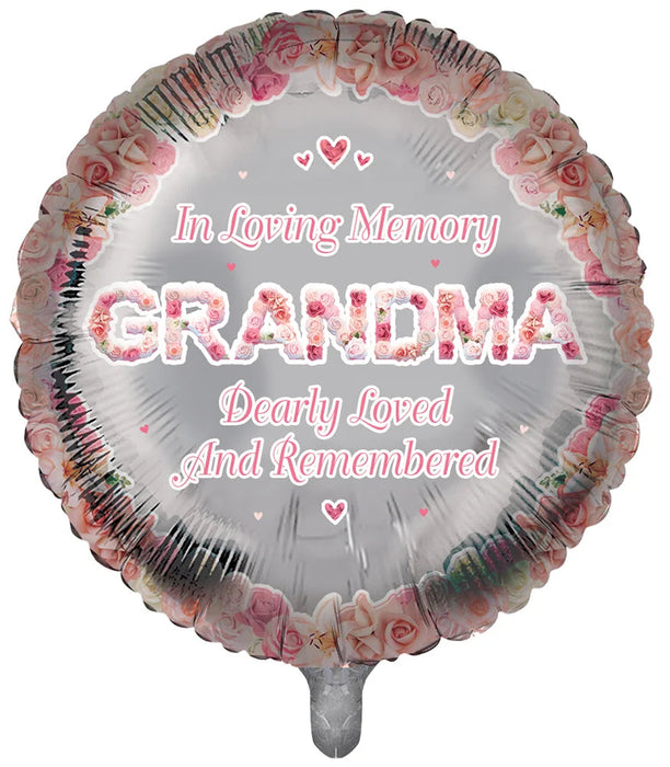 18” In Loving Memory Foil Balloon - Grandma The Ultimate Balloon And Party Shop Cheltenham & Gloucester Balloons & Fancy Dress 