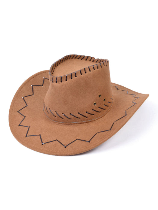 Cowboy Brown Stitch Hat Kids