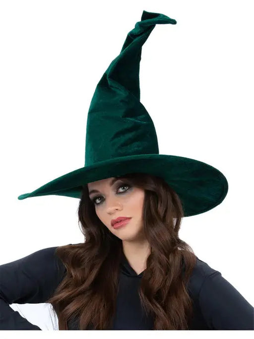 Emerald Green Velour Witch Hat The Ultimate Balloon And Party Shop Cheltenham & Gloucester Balloons & Fancy Dress 