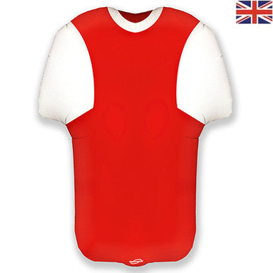 24" Foil Football Shirt Balloon - Red/White