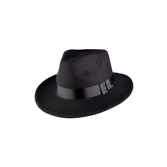 Black Suede Fedora Hat