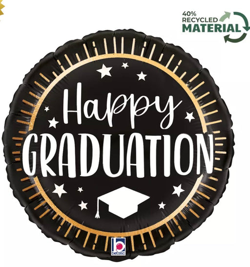 18" Foil Neon Graduation Round Balloon The Ultimate Balloon And Party Shop Cheltenham & Gloucester Balloons & Fancy Dress 