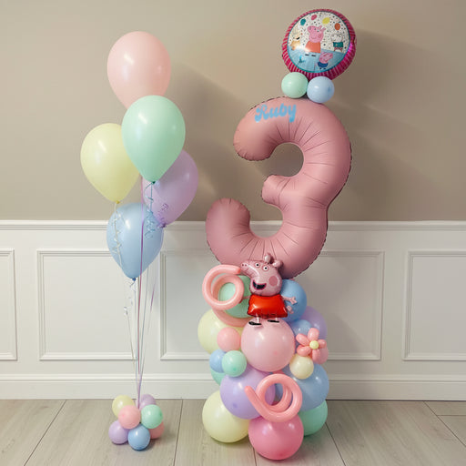 Peppa Pig Themed Balloon Stack & Bouquet Package The Ultimate Balloon And Party Shop Cheltenham & Gloucester Balloons & Fancy Dress 