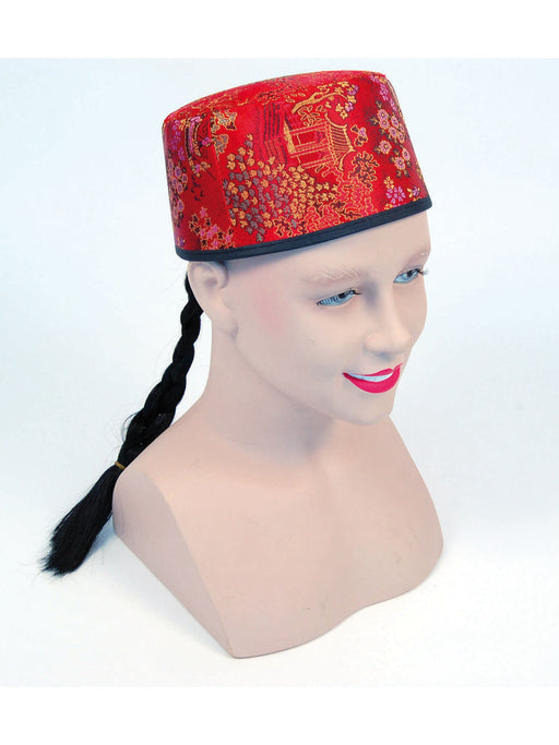 Chinese Fabric Hat W/Plait