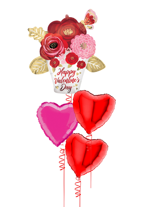 Valentine’s Day Sweet Floral Balloon Display