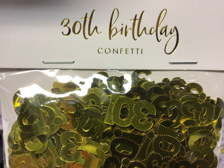 Age 30 Table Confetti - Gold