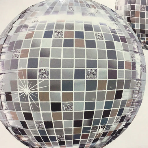 15" Foil Disco Ball Globe Balloon - Silver
