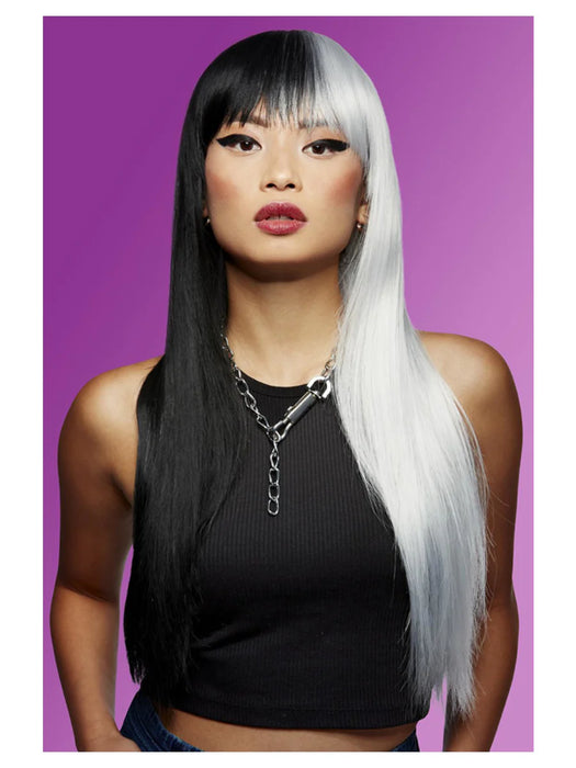 Manic Panic Downtown Diva Wig - Black & White