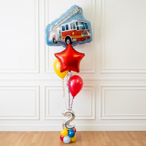 Fire Engine Themed Mixed Balloon Display The Ultimate Balloon And Party Shop Cheltenham & Gloucester Balloons & Fancy Dress 