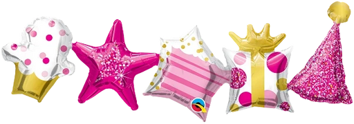 Foil Balloon Pink Party Garland The Ultimate Balloon And Party Shop Cheltenham & Gloucester Balloons & Fancy Dress 