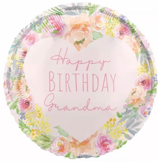 18" Foil Happy Birthday - Grandma The Ultimate Balloon And Party Shop Cheltenham & Gloucester Balloons & Fancy Dress 