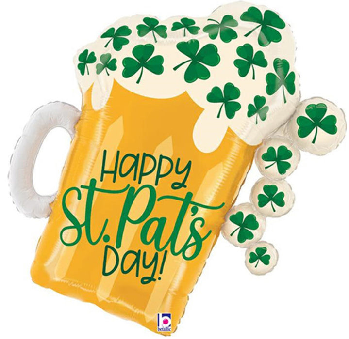 27” St Patrick’ Pint Foil Balloons