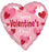 Happy Valentines Day Heart Shaped Foil Balloon