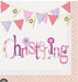 Christening Pink/White Napkins The Ultimate Balloon And Party Shop Cheltenham & Gloucester Balloons & Fancy Dress 