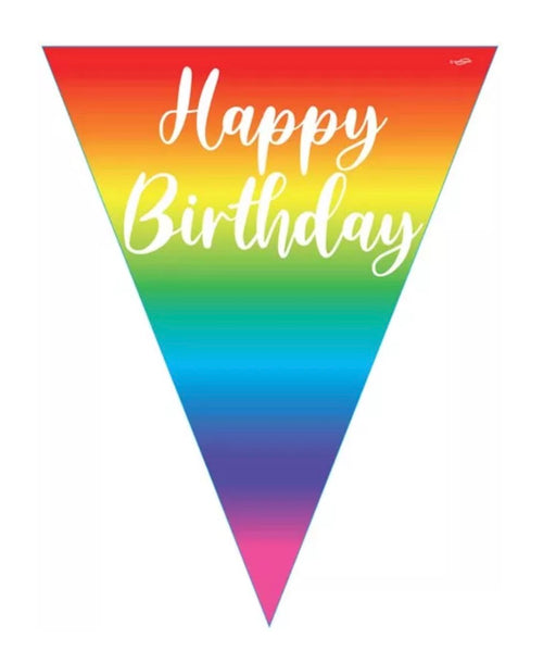 Happy Birthday Bunting - Rainbow The Ultimate Balloon And Party Shop Cheltenham & Gloucester Balloons & Fancy Dress 