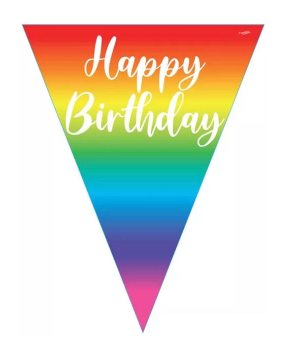 Happy Birthday Bunting - Rainbow The Ultimate Balloon And Party Shop Cheltenham & Gloucester Balloons & Fancy Dress 