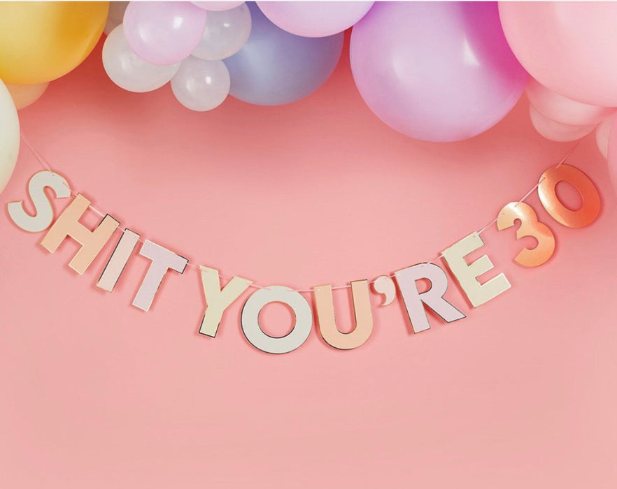 Milestone Customisable 'Sh*t You're' Card Banner 2m The Ultimate Balloon And Party Shop Cheltenham & Gloucester Balloons & Fancy Dress 
