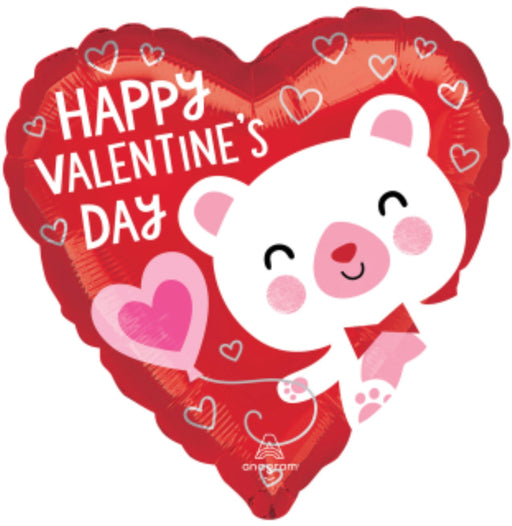 Happy Valentines Day Foil Balloon - Bear Heart