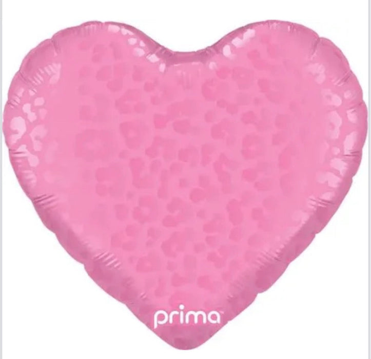 18” Heart Shaped Foil Balloon - Pink Leopard Print The Ultimate Balloon And Party Shop Cheltenham & Gloucester Balloons & Fancy Dress 