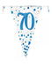 Age 70 Bunting - Blue/White Glitz The Ultimate Balloon And Party Shop Cheltenham & Gloucester Balloons & Fancy Dress 