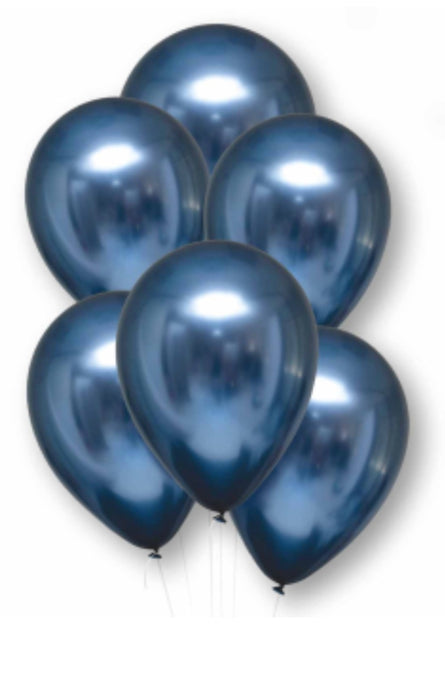 Satin Latex Plain Balloons - Luxe Blue (6pk)