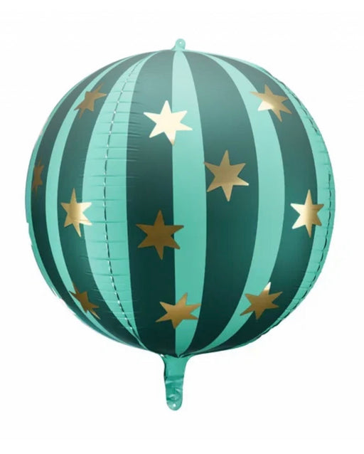 20” Starry Print Orbz Balloon - Green The Ultimate Balloon And Party Shop Cheltenham & Gloucester Balloons & Fancy Dress 