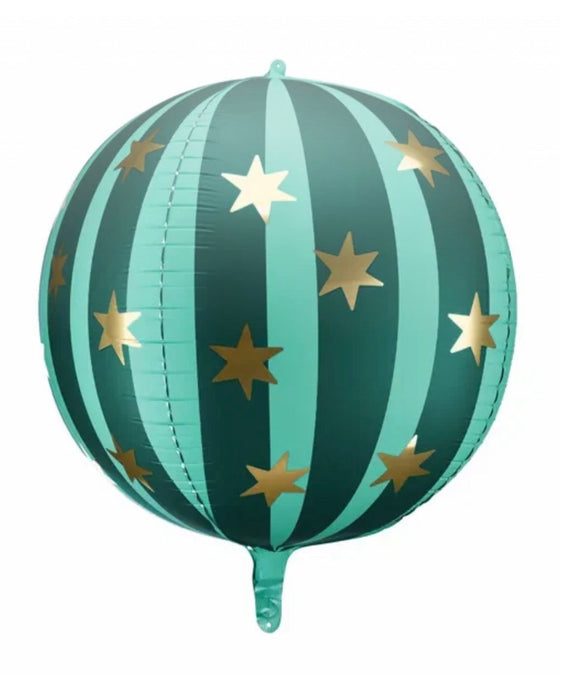 20” Starry Print Orbz Balloon - Green The Ultimate Balloon And Party Shop Cheltenham & Gloucester Balloons & Fancy Dress 