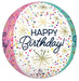 Orbz Birthday Foil Balloon - Bright Sprinkles The Ultimate Balloon And Party Shop Cheltenham & Gloucester Balloons & Fancy Dress 