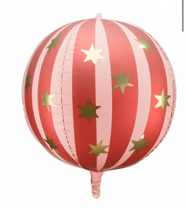 20” Starry Print Orbz Balloon - Red The Ultimate Balloon And Party Shop Cheltenham & Gloucester Balloons & Fancy Dress 