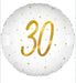 18" Foil Age 30 White/Gold Balloon The Ultimate Balloon And Party Shop Cheltenham & Gloucester Balloons & Fancy Dress 