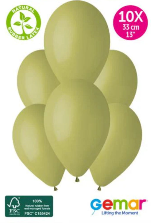 Latex Plain Balloons - Olive Green (10pk) The Ultimate Balloon And Party Shop Cheltenham & Gloucester Balloons & Fancy Dress 