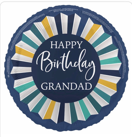 18" Foil Happy Birthday - Grandad The Ultimate Balloon And Party Shop Cheltenham & Gloucester Balloons & Fancy Dress 