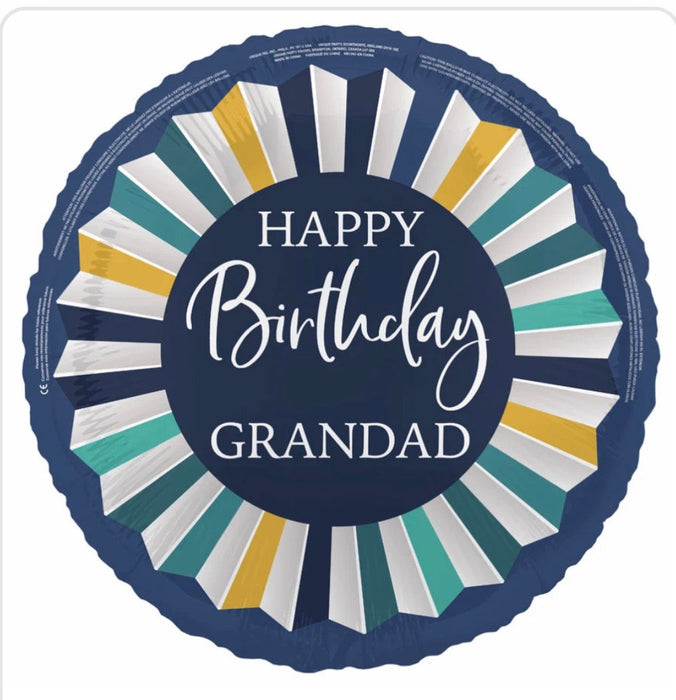18" Foil Happy Birthday - Grandad The Ultimate Balloon And Party Shop Cheltenham & Gloucester Balloons & Fancy Dress 