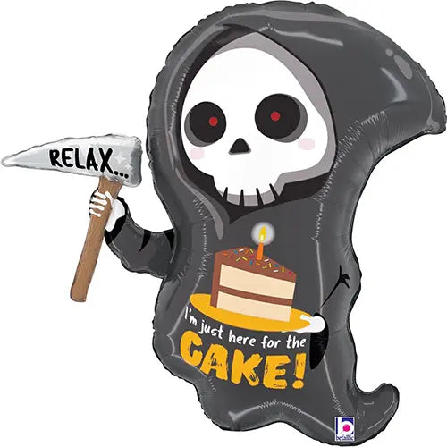Halloween Foil Balloon - Reaper Cake The Ultimate Balloon And Party Shop Cheltenham & Gloucester Balloons & Fancy Dress 
