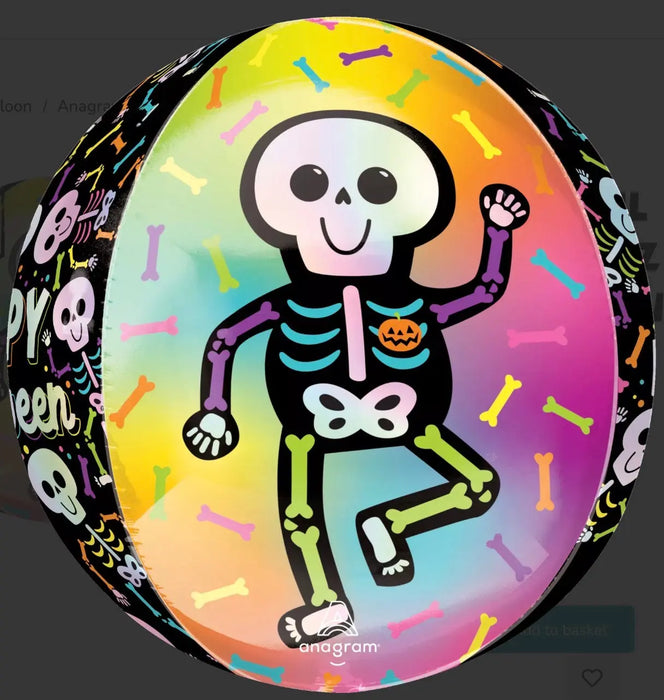Halloween Orbz Balloon -  Party Bones The Ultimate Balloon And Party Shop Cheltenham & Gloucester Balloons & Fancy Dress 