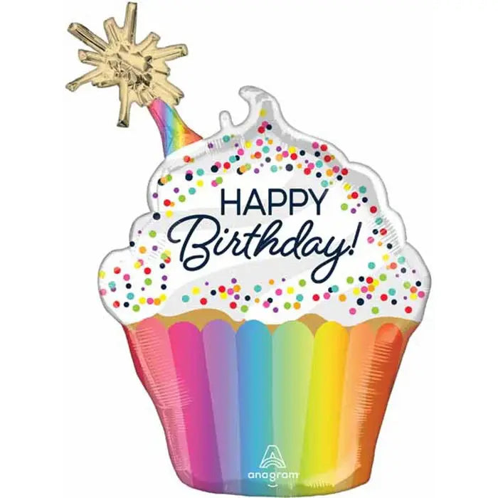 Happy Birthday Balloon - Cupcake Sprinkles The Ultimate Balloon And Party Shop Cheltenham & Gloucester Balloons & Fancy Dress 