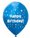 Happy Birthday Latex Balloons (6pk) - Metallic Blue The Ultimate Balloon And Party Shop Cheltenham & Gloucester Balloons & Fancy Dress 