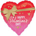 Happy Valentines Day Heart Shaped Balloon - Bow The Ultimate Balloon And Party Shop Cheltenham & Gloucester Balloons & Fancy Dress 