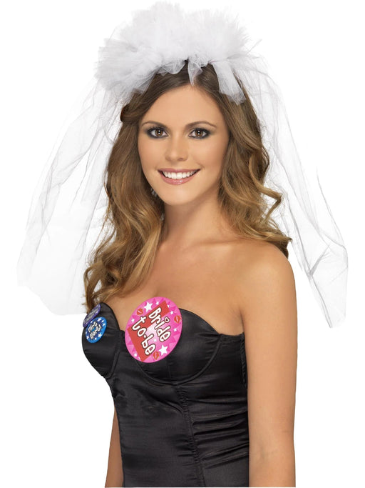 Hen Night Veil on Headband The Ultimate Balloon And Party Shop Cheltenham & Gloucester Balloons & Fancy Dress 