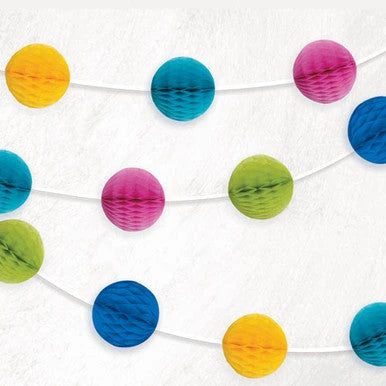 Honeycomb Garland Decs - Multi-Colour The Ultimate Balloon And Party Shop Cheltenham & Gloucester Balloons & Fancy Dress 