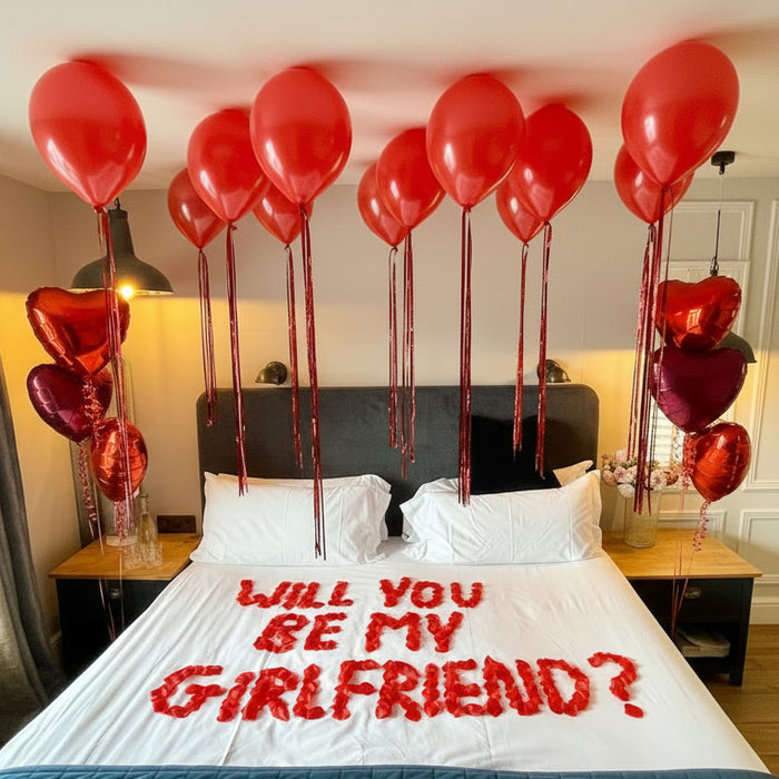 dress up for my boyfriend's birthday Hotel Room Proposal Set-Up - Will You Be My Girlfriend?