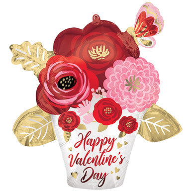 26” Valentine’s Day Flower Vase Balloon