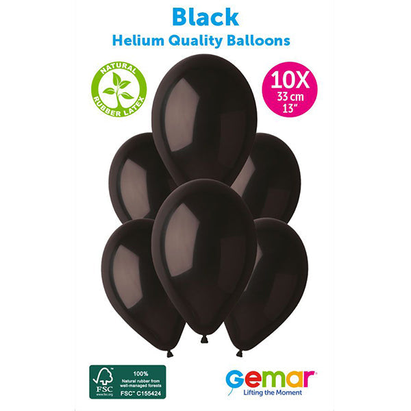 Latex Plain Balloons - Black (10pk) The Ultimate Balloon And Party Shop Cheltenham & Gloucester Balloons & Fancy Dress 