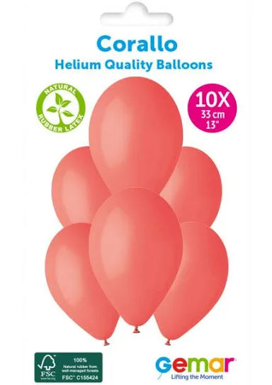 Latex Plain Balloons - Coral (10pk) The Ultimate Balloon And Party Shop Cheltenham & Gloucester Balloons & Fancy Dress 