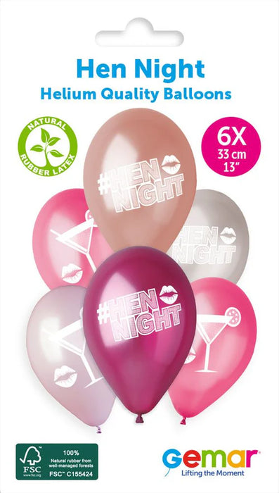 Hen Night Chrome Balloons (6pk)